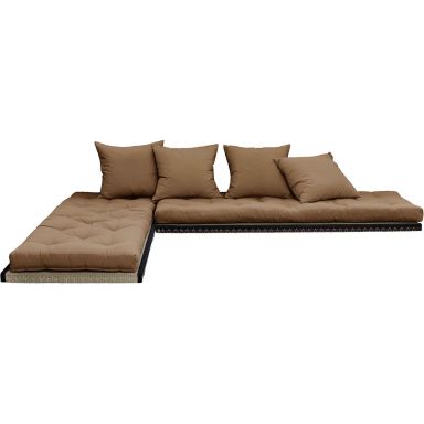 Futon canapé lit 3 places 2x70x200 CHICO marron mocca
