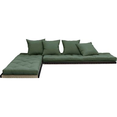 Futon canapé lit 3 places 2x70x200 CHICO kaki