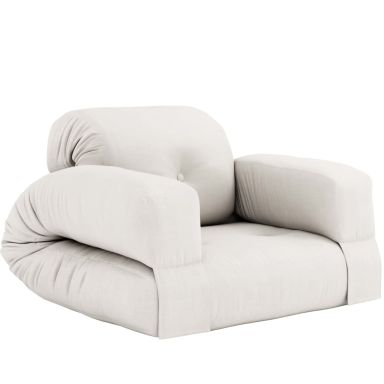 Matelas futon et fauteuil 2 en 1 HIPPO écru 90x200