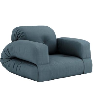 Matelas futon et fauteuil 2 en 1 HIPPO bleu 90x200