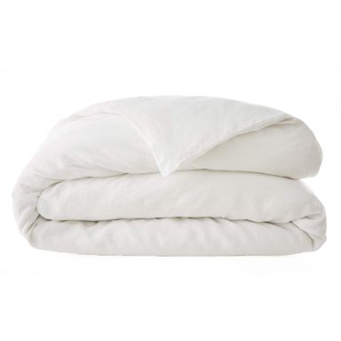 Housse de couette lin lavé blanc