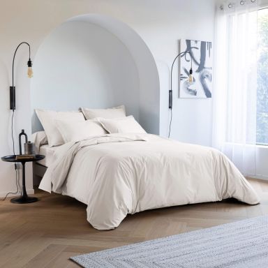 Housse de couette coton percale Meringue 140x200 - SOMEO