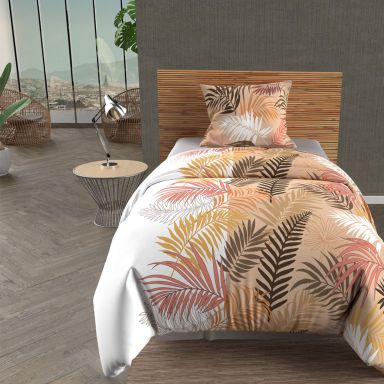 Parure de lit Jungle blanc 140x200 cm