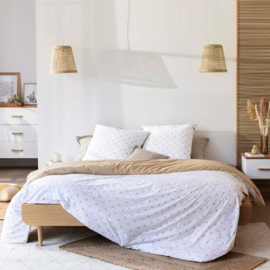 Lit SMOOTHCLOUD 160x200 cm en bois naturel