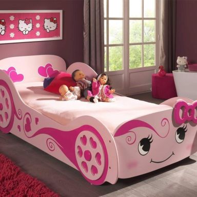 Lit enfant voiture Fille Love 90x200