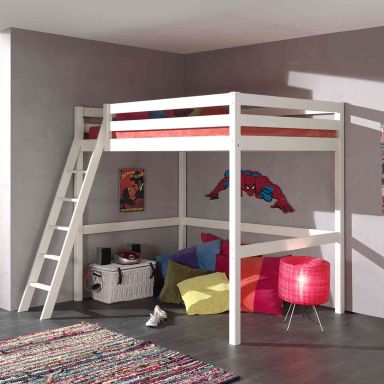 Lit Mezzanine Blanc Laqué - Terre de Nuit