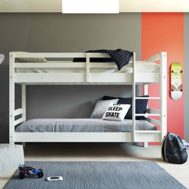 Lit superposé séparable en bois massif blanc laqué 90x200 - LT12018