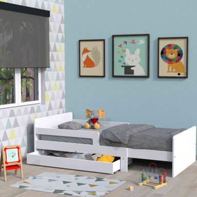 Lit tiroir enfant évolutif en bois blanc - LT14001