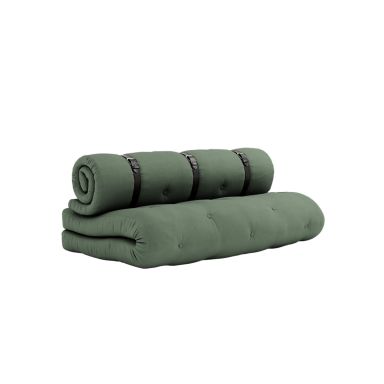 Matelas futon 140x200 et fauteuil 2 en 1 BUCKLE-UP vert
