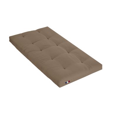 Matelas futon taupe coeur en latex 90x190