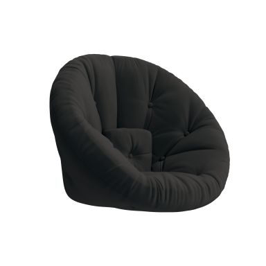 Fauteuil convertible 2 en 1 futon anthracite 90x180