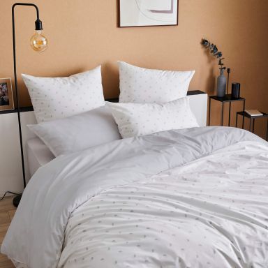 Parure de lit percale Alex nuage - Tradilinge