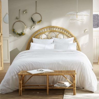 Parure de lit 100% coton broderie anglaise