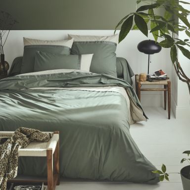 Parure de lit Noa Kaki - Tradilinge 140x200