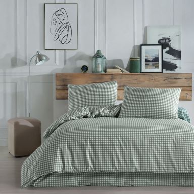 Parure de lit Vichy 140x200 Vert