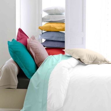 Housse de couette percale blanc 140x200 cm - Tradilinge