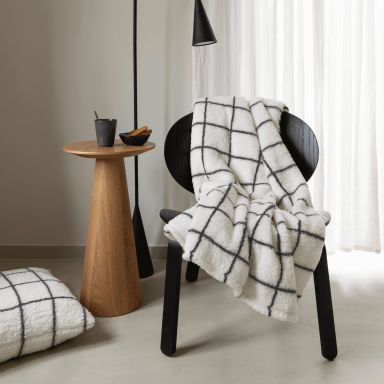 Plaid à carreaux écru 