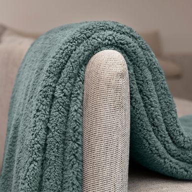 Plaid polaire uni 130x170 Celadon