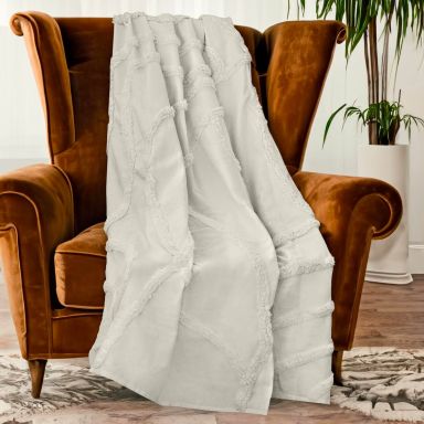 Plaid tuft 140x200 cm naturel