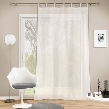 Voilage Casalina Blanc/Gris 140x240 cm