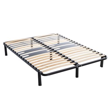 Sommier cadre à lattes métal en kit 5 zones morphologiques - SOMEO
