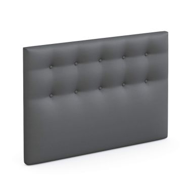Tête de lit Déco Capitonnée Simili Cuir Gris Foncé - Someo