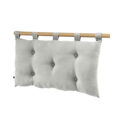 Tête de lit à suspendre double gaze 50x80 cm gris