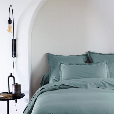 Taie d'oreiller coton percale Bleu 65x65 - SOMEO