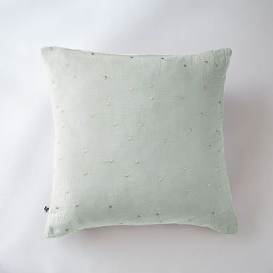 Taie d'oreiller gaze de coton Gaïa Chic 60x60 cm