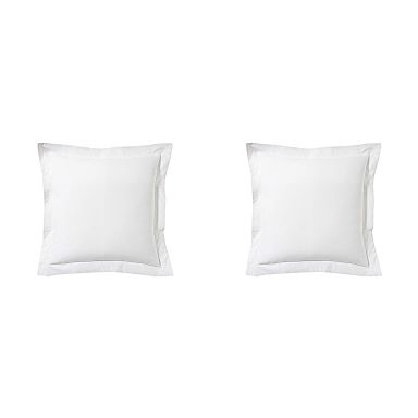 Lot de 2 taies d'oreiller blanc 100% lin