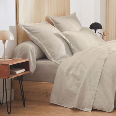 Taie d'oreiller Grand Hôtel sable 50x70 Tradilinge
