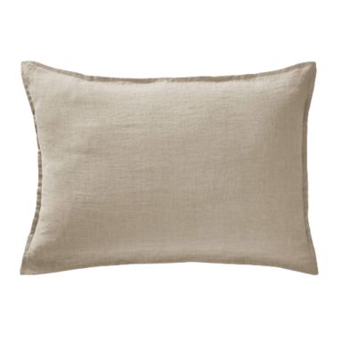 Taie d'oreiller lin lavé beige