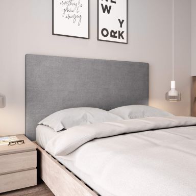 Tête de lit déco tissu gris