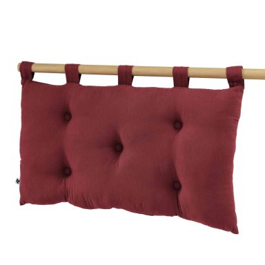 Tête de lit à suspendre double gaze 50x80 cm bordeaux
