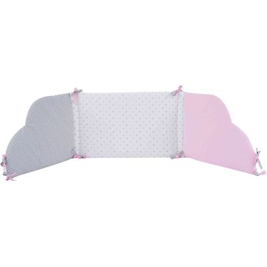 Tour de lit coton P'tit Basile CLAUDINE (fond blanc)