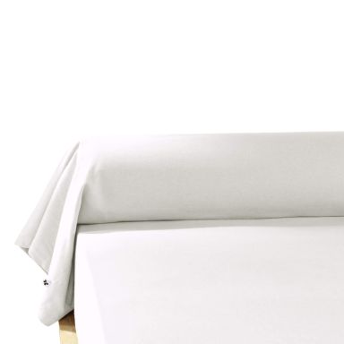 Taie de traversin flanelle blanc 140/160 cm