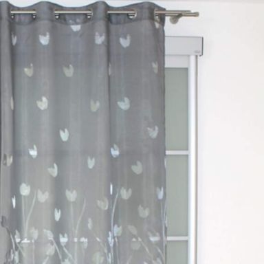 Voilage tulipe gris 140x240