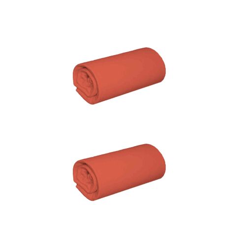 Lot de 2 draps housses jersey orange terracotta bonnet 30 cm 70x190/200