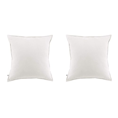 Lot de 2 taies d'oreiller flanelle blanc 