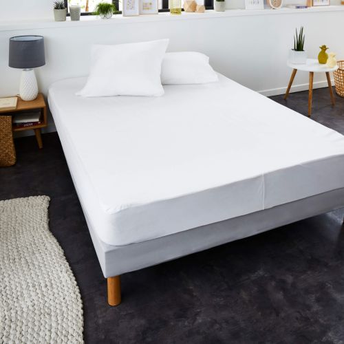 Protège matelas anti-acariens imperméable molleton 100% coton 80x190