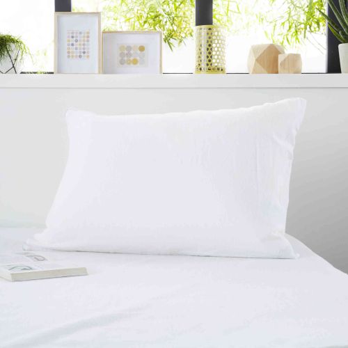 Lot de 2 protège oreillers 100% coton anti-rétrécissement Absorbants Silencieux et Respirants
