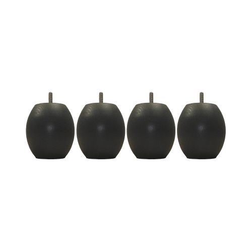 4 pieds boules bois anthracite