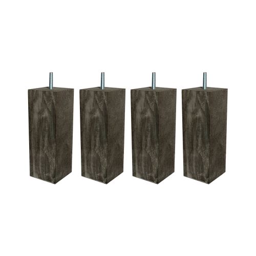 4 pieds carrés bois nature 17 cm