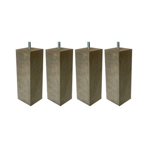 4 pieds carrés bois nature 17 cm