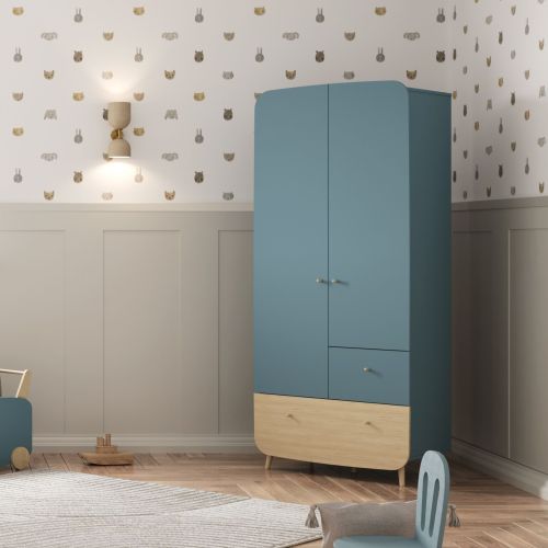Armoire en bois 2 portes et 2 tiroirs - AR2036