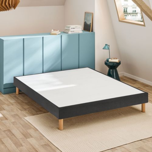 Sommier déco tapissier Vigoroso gris fumé - Bultex 150x200