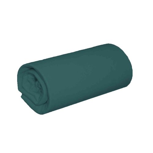 Lot de 2 draps housses jersey bleu canard bonnet 30 cm