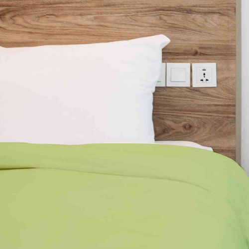 Housse de couette 100% coton anis - Tradilinge