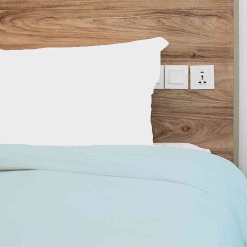 Housse de couette 100% coton céleste - Tradilinge