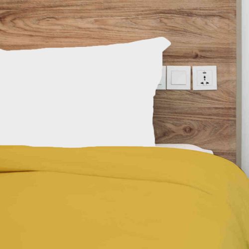 Housse de couette 100% coton moutarde - Tradilinge